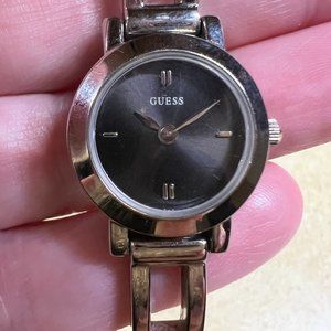 Great Condition - Guess Watch - Silver Tone, Black Dial